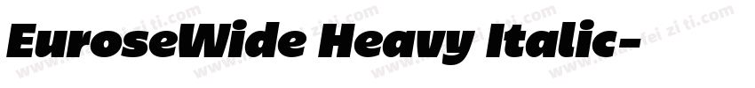 EuroseWide Heavy Italic字体转换